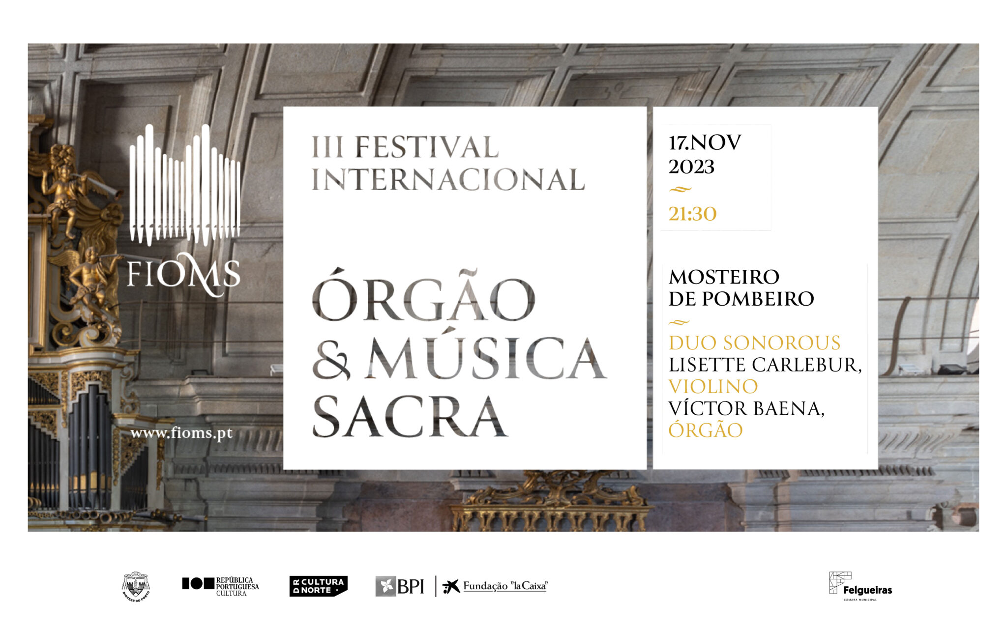 Felgueiras recebe o Festival Internacional de Órgão e Música Sacra