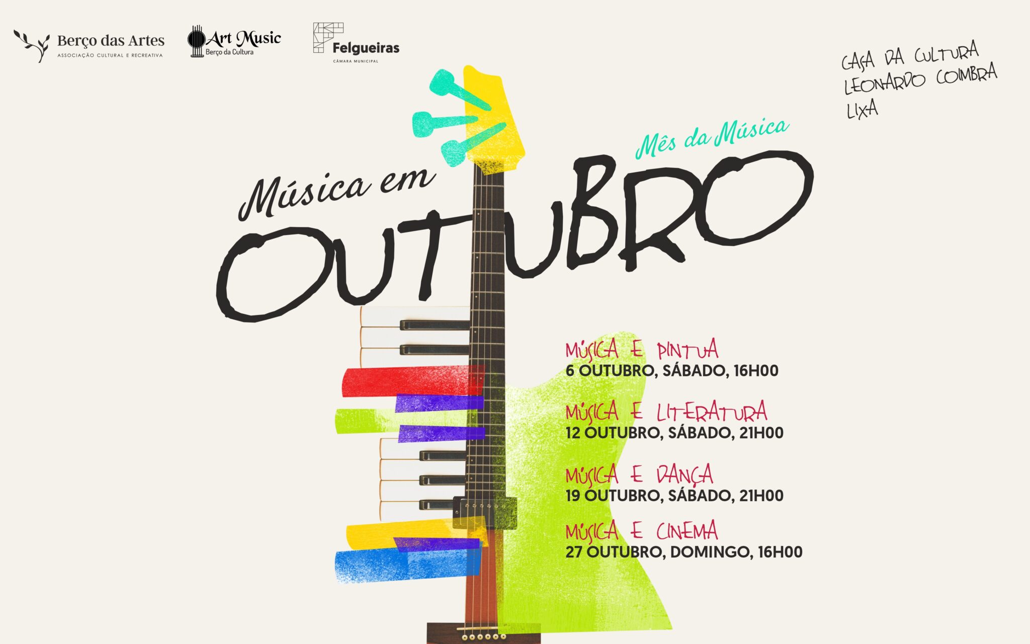 Música em outubro - Música & Pintura, Literatura, Dança e Cinema